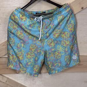 Brooklyn Cloth Mens Large Kent Ave Volleyball Swim Trunks Beach Vacation